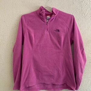 The North Face Half Zipper Fleece Sweater Pullover Purple Size Small